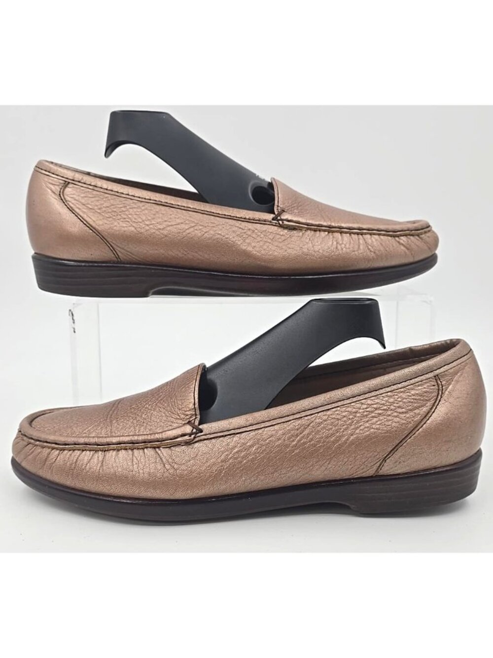 SAS Triple Comfort Loafers Shoes Slip On Metallic Bronze Moc Toe Women's 9 W